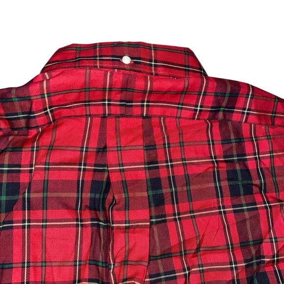 Ralph Lauren Vintage McMeel Red Tartan Plaid Long Sleeve Button Down Shirt Sz M - Picture 3 of 8